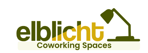 Elblicht Coworking Spaces – grün-goldenes Logo